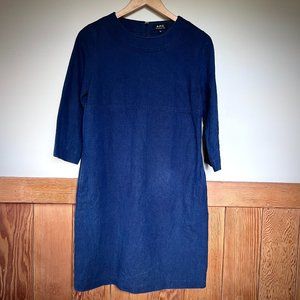 APC Cotton / Linen Denim Mini Shift Dress Size EU 38 / US 6